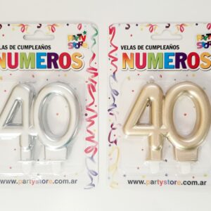 VELA 40 AÑOS PLATEADA