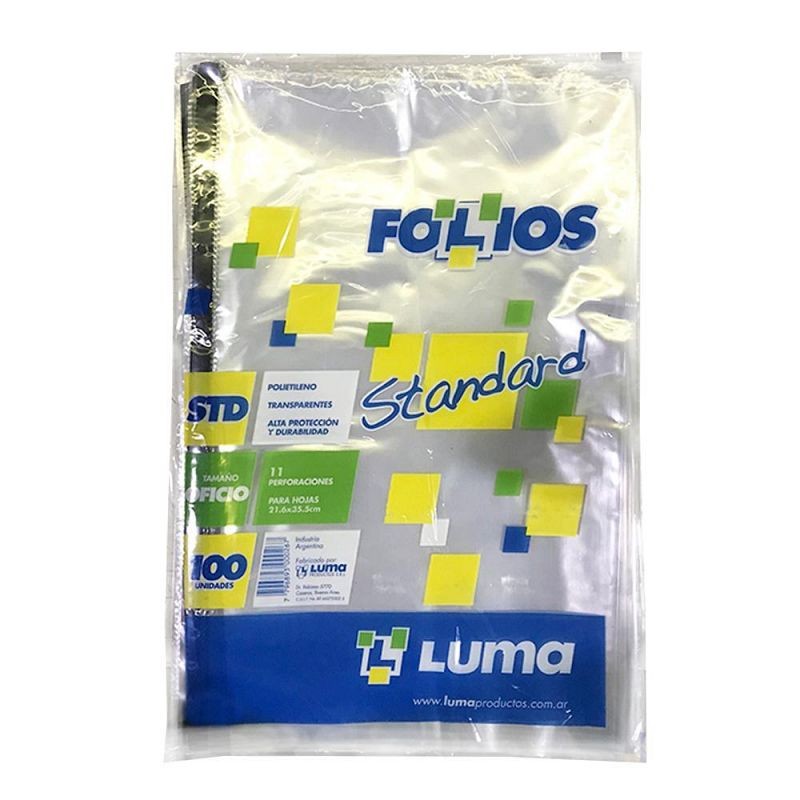 FOLIO LUMA COMUN OFICIO - PACK x 100 u