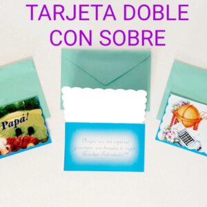 TARJETA DOBLE CON SOBRE PARA PAPA