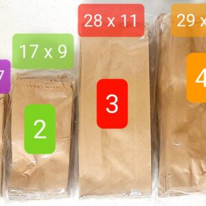 BOLSA PAPEL KRAFT x 100 u - N° 4 - 13 x 28 cm