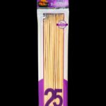 PALITO BROCHETTE GRUESO PARTY 25 cm X 25 u