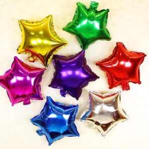 GLOBO METALIZADO ESTRELLA 18" - PACK x 5 u