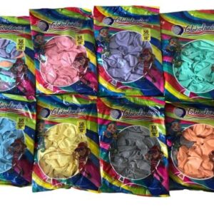 GLOBO 10" GLOBOLANDIA x 50 u PASTEL SURTIDOS