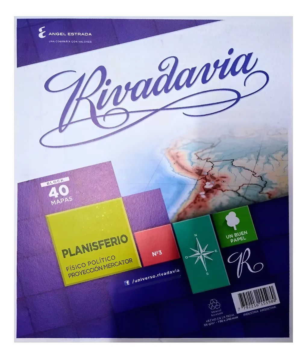 MAPA N° 5 RIVADAVIA BLOCK x 20 u POLITICO AFRICA
