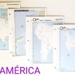 KIT MAPA x 80 u N° 3 FISICO POLITICO - AMERICA