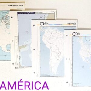 KIT MAPA x 80 u N° 3 FISICO POLITICO - AMERICA