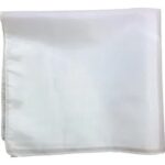 PAÑUELO TAFETA BLANCO/CELESTE