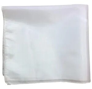 PAÑUELO TAFETA BLANCO/CELESTE