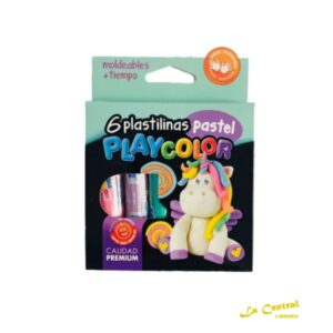 PLASTILINA PLAYCOLOR x 6 COLORES PASTEL