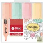 RESALTADOR FILGO ANCHO PASTEL - PAQUETE x 4 u SURTIDOS