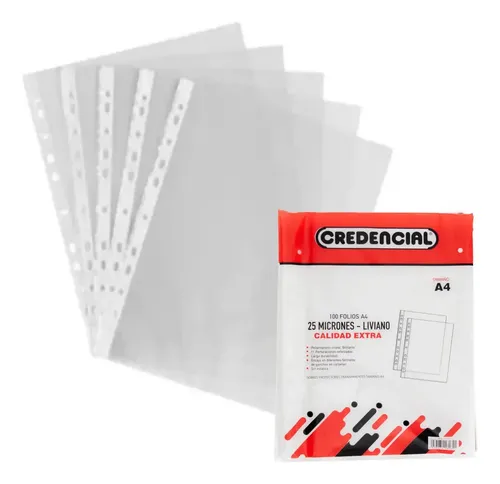 FOLIO CREDENCIAL A4 REFORZADO x 100 u - Imagen 2