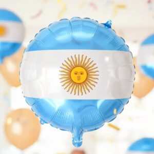 GLOBO METALIZADO ARGENTINA REDONDO 18" (40cm)
