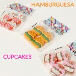 SET 3 PAQUETES GOMA CUPCAKES / HAMBURGUESAS
