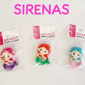SET 3 GOMAS SIRENAS