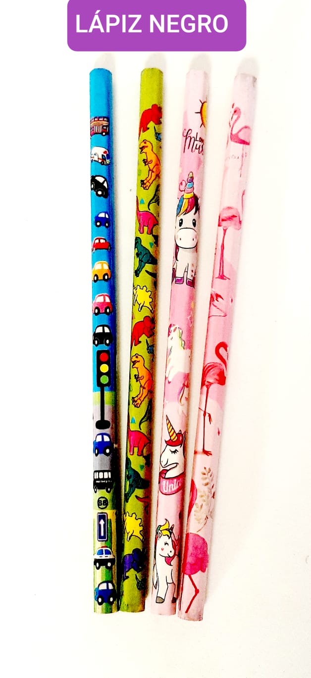 LAPIZ NEGRO COLOURS SURTIDOS PACK x 4u