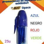 EXHIBIDOR BOLIGRAFO BIC TRAZO GRUESO x 25 u
