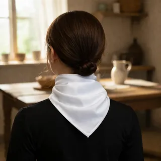 PAÑUELO TAFETA PATRIO BLANCO / CELESTE - Imagen 5