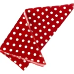PAÑUELO NEGRITO/A ROJO LUNARES BLANCO