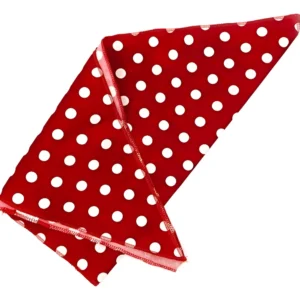 PAÑUELO NEGRITO/A ROJO LUNARES BLANCO