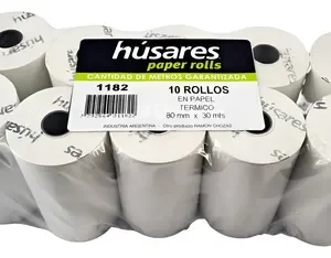 ROLLO PAPEL TERMICO 1182 80mmx30m  x10u
