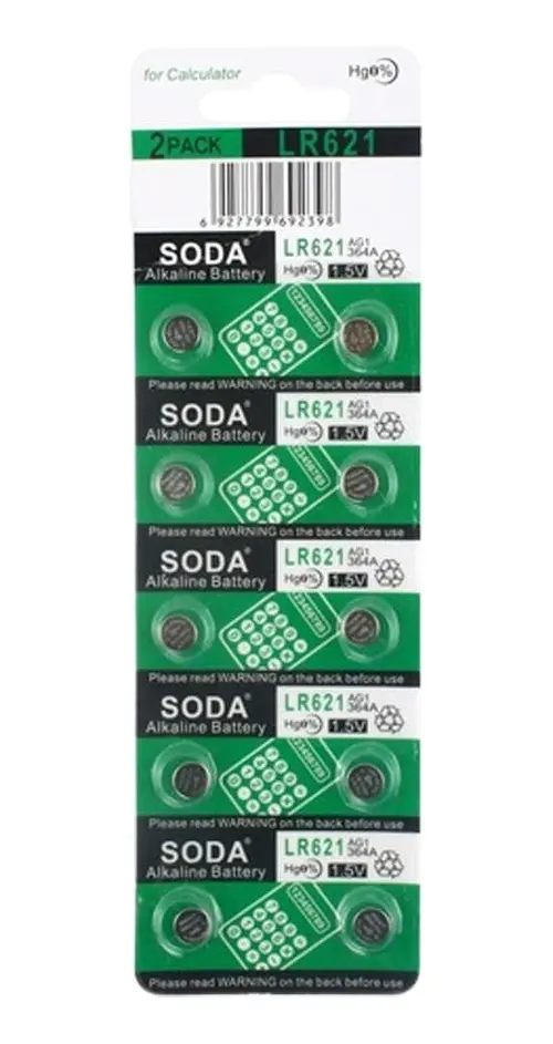 PILAS MONEDA AG1/LR621 BLISTER x 10u - Imagen 3