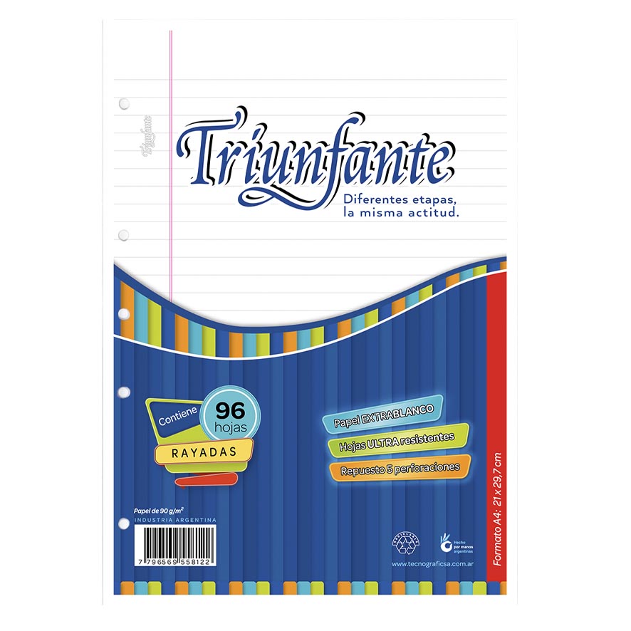 REPUESTO TRIUNFANTE N°3 x 96 HOJAS - Imagen 3