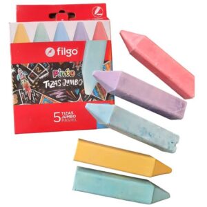 TIZA FILGO PASTEL x 5 COLORES SURTIDOS