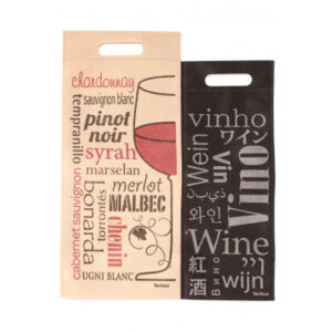 BOLSA PARA VINO DE TELA DISEÑOS VARIOS (20x45)