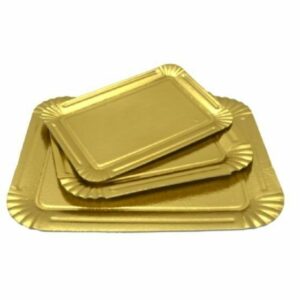 BANDEJA DORADA RECTANGULAR