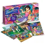 SET x 4 ROMPECABEZAS BLANCANIEVES DURAVIT + LIBRO DE CUENTO