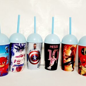 VASO CON TAPA Y SORBETE VARON