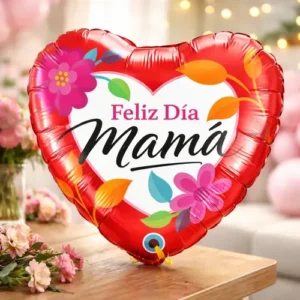 GLOBO METALIZADO 18" CORAZON DIA DE LA MADRE