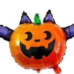 GLOBO METALIZADO CALABAZA MURCIELAGO