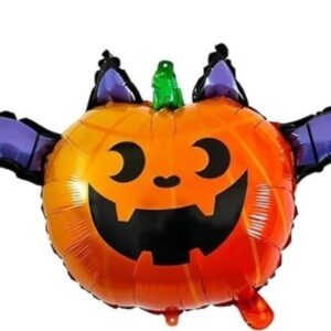 GLOBO METALIZADO CALABAZA MURCIELAGO