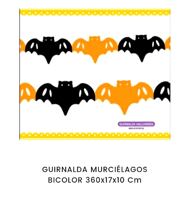 GUIRNALDA MURCIELAGOS BICOLOR