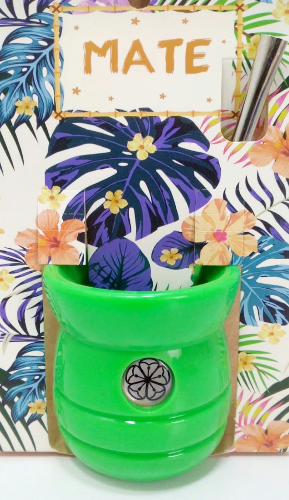 MATE PLASTICO CON BOMBILLA LOGO - Imagen 2