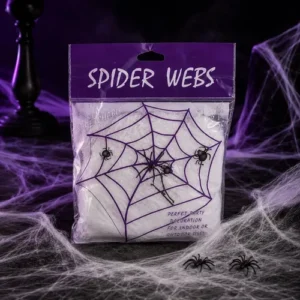 TELARAÑA BLANCA CON 2 ARAÑAS
